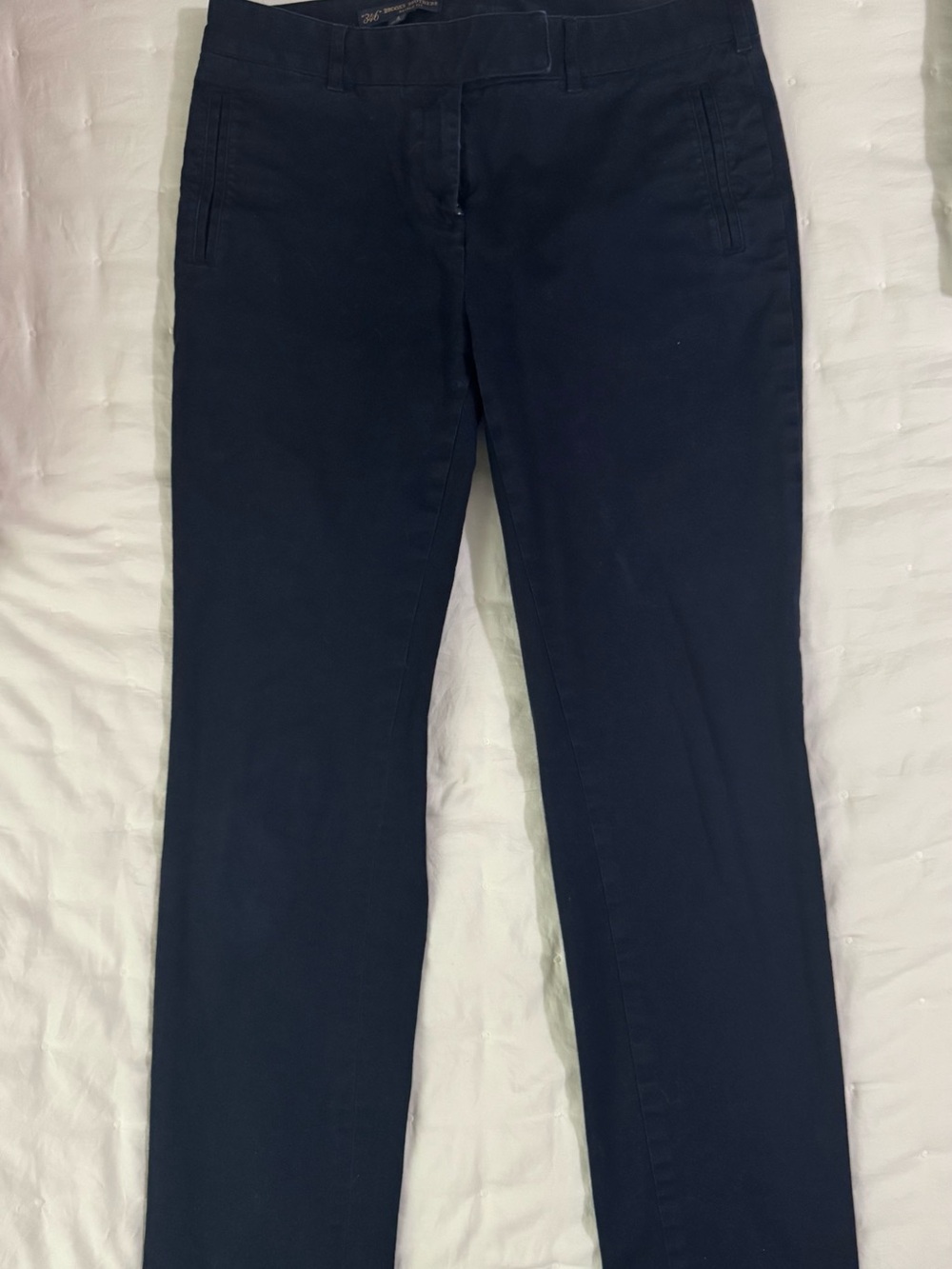 Brooks Brothers Navy Straight-Leg Women's Pants